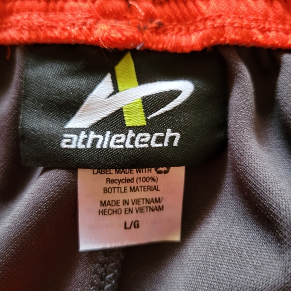 Athletetech Orange & Gray Basketball Shorts - Picture 5 of 5
